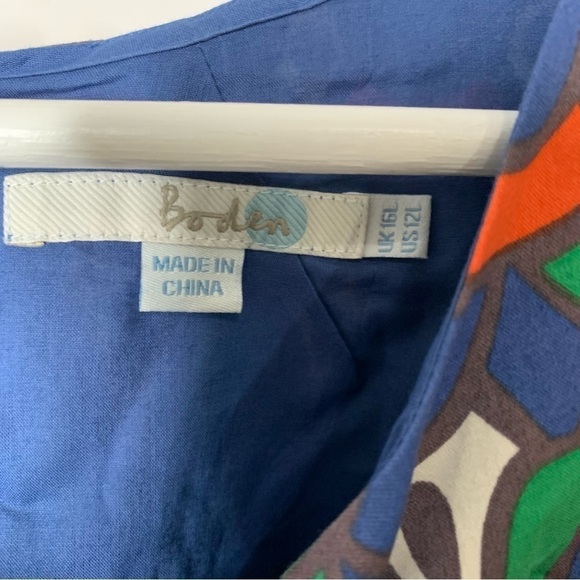 Boden Newburyport Cotton Sateen Sheath Dress size 12L Spring Lined EUC - Picture 6 of 8